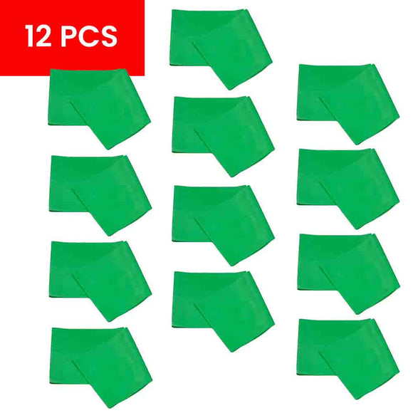 12 Pcs Wholesale Individually Wrapped Flat Exercise Bands | 4Ft Physical Therapy Band