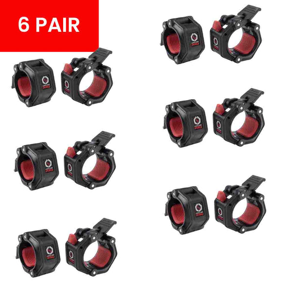 6 Pair Lockjaw Pro Barbell Collars | Wholesale Gym Collars
